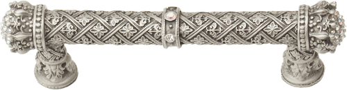 Crowning Glory Queen Elizabeth Carpe Diem 6329-11CAB Satin Queen Elizabeth 4'' cc pull w/ Swarovski Crystals 6329-11CAB