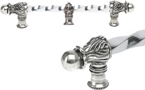 Acanthus 9'' cc with 3/8'' twist bar Romanesque style with center brace 781-9