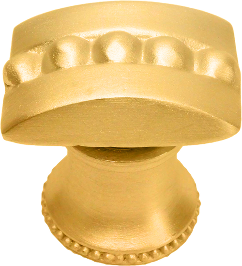 Classic/Beaded Beaded center rectangle knob with flared foot 809B-8