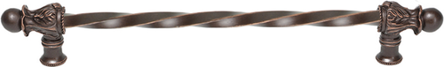 Acanthus 12'' cc with 3/8'' twist bar long pull Romanesque style 823-22