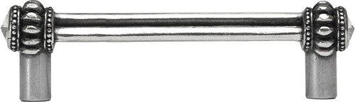 Cache Caché double 4'' cc pull with 2 rivoli Swarovski Clear Crystals 862-9C