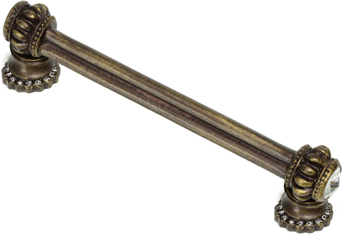 Cache Caché double 4'' cc pull with halos platforms with 40 Swarovski Clear Crystals 862H-3C