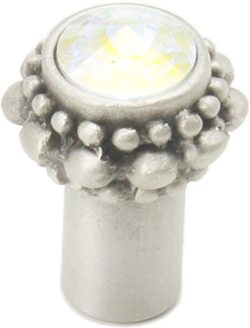 Cache Caché small round knob with a rivoli Swarovski Aurore Boreale Crystal 865-11AB Cache Caché small round knob with a rivoli Swarovski Aurore Boreale Crystal 865-11AB