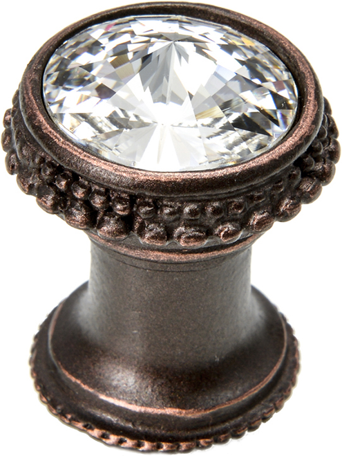 Cache Caché knob with an 18mm rivoli Swarovski Clear Crystal 869-22C