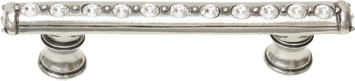 Cache Caché 3'' cc pull with flared feet with center of Swarovski Clear Crystals in Chalice. 870B-9C