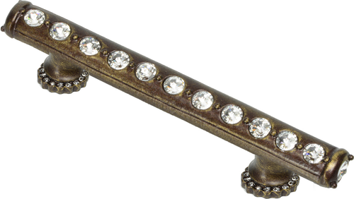 Cache Caché 3'' cc pull with halo platforms with center of Swarovski Clear Crystals 870H-3C