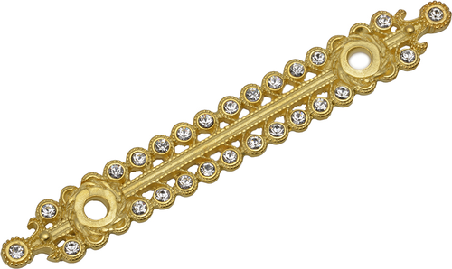 Cache Caché 3'' cc large elongated escutcheon with Swarovski Clear Crystals 893-8C