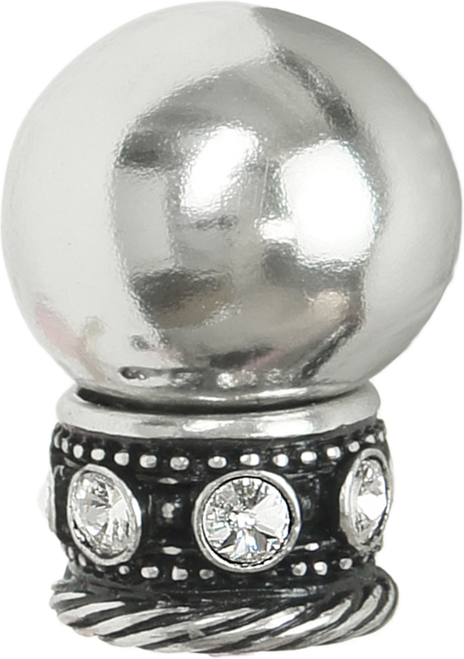 Cache large round knob with clear Swarovski crystals sleeve in Chalice finish. 895-9C