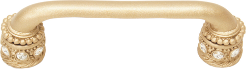 Cache Caché 4'' cc pull with Swarovski Clear Crystals & sleeves in Soft Gold. 897-27C