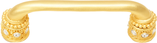 Cache Caché 4'' cc pull with Swarovski Clear Crystals & sleeves in Gilded Mercury. 897-8C