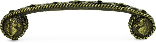 Americana bits 4'' cc pull in finish Antique Brass 8021-3