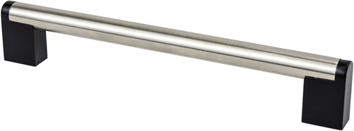 Studio Remix 192mm CC Brushed Nickel and Matte Black Pull 2195-9BPN55-P