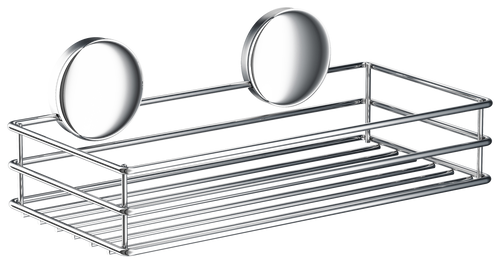 Self Adhesive Single Shower Basket In Polished Chrome B1200  in Polished Chrome