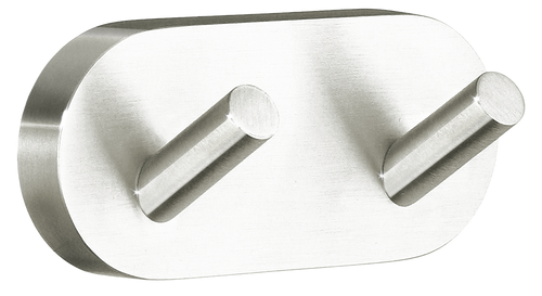 Home Double Towel Hook In Brushed Nickel H356N  in Brushed Nickel