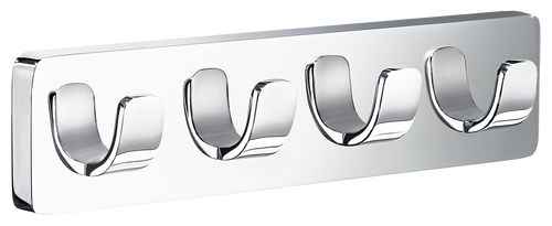Ice Quadruple Hook In Polished Chrome OK359  in Polished Chrome