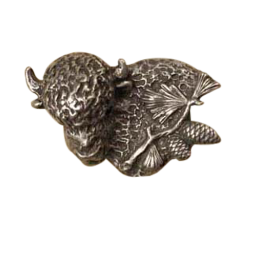 Buffalo w/Pine Spray-Lft Knob