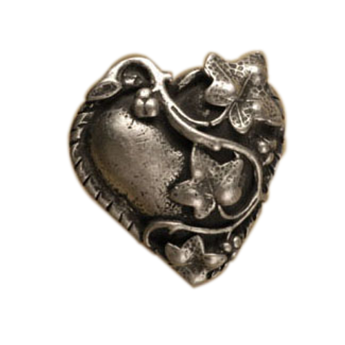 Hearts w/Ivy-Lg Knob