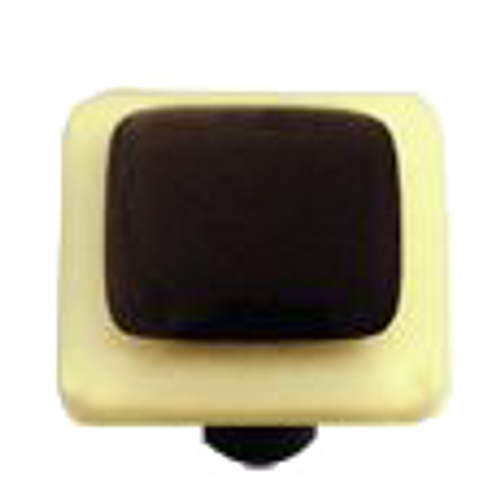 Border Collection French Vanilla and Black Knob