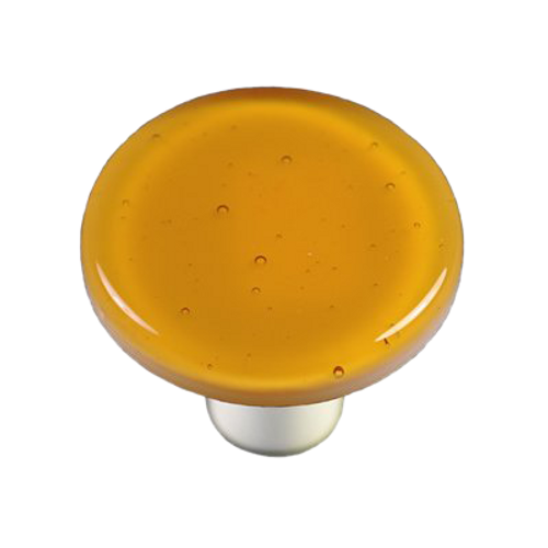 Medium Amber Round Knob