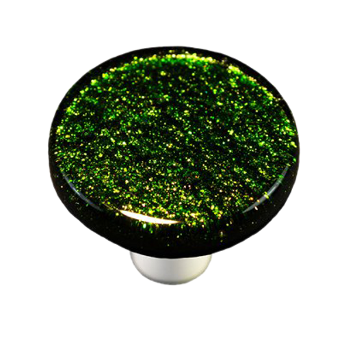 Light Metallic Green Round Knob