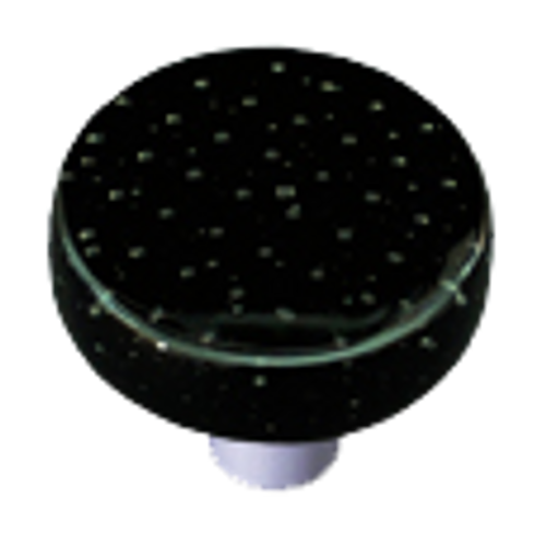 Bubbles Black Circle Knob