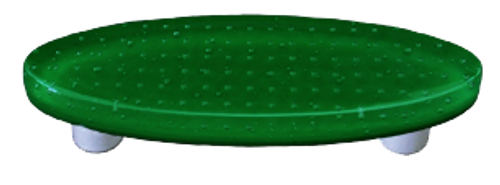 Bubbles Dark Forest Green Oval Pull