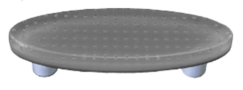 Bubbles Deco Gray Oval Pull