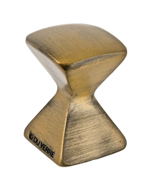 Forged 2 Med. Square Knob 78'' C-FC34  in Antique Brass