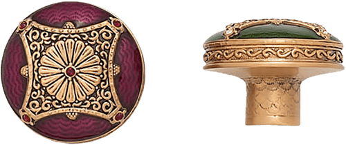 Finish-Museum Gold Plate - ENG. GARDEN with SIAM CRYSTAL