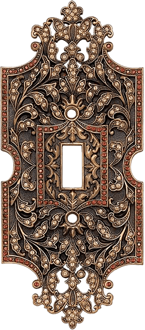 Finish Museum Gold Plate - LIGHT COLORADO & SMOKE TOPAZ CRYSTAL