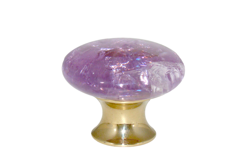 Amethyst with PVD Brass Base