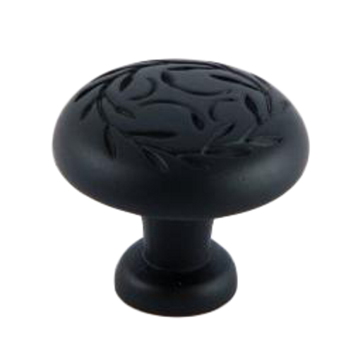 Leaf Cabinet Knob CP3041  in Matte Black