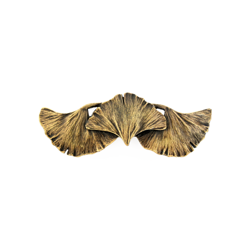 Ginkgo Leaf Pull  NHP-647  in Antique Brass