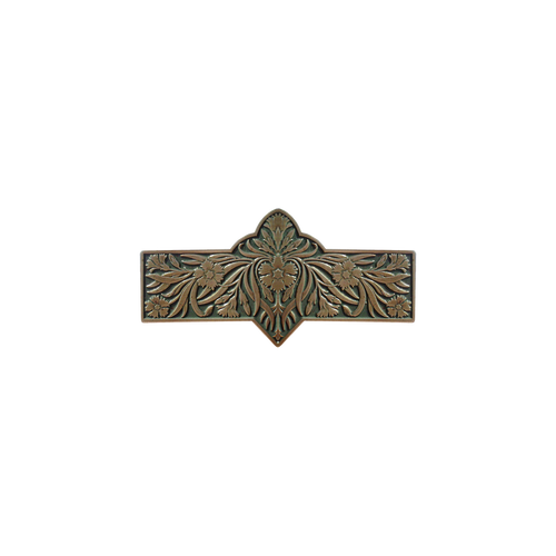 Dianthus Pull Antique Brasssage NHP-678-C  in Antique Brass (Enameled)