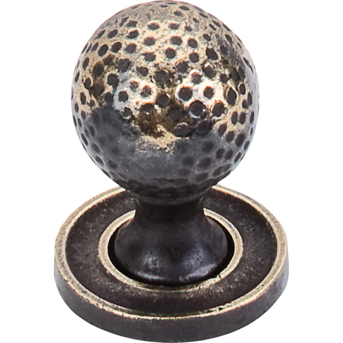 Britannia Paris Knob Mottled 1 116'' backplate M44  in Dark Antique Brass