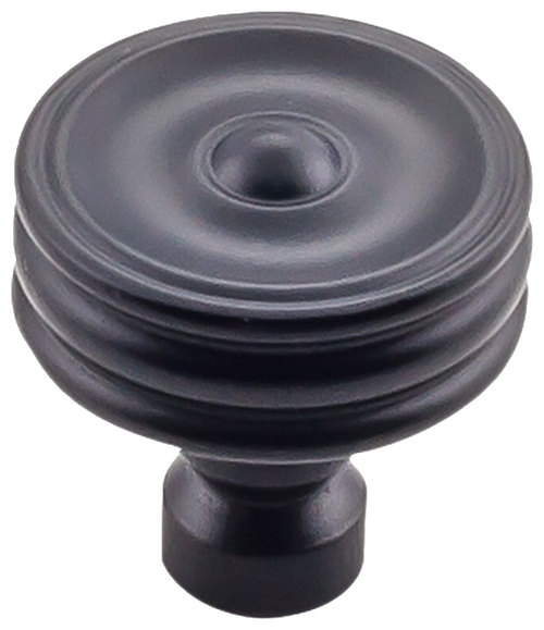 Brixton Ridged Knob 1 14 Inch in Flat Black TK881BLK