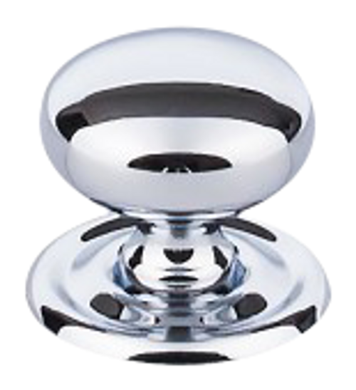 Victoria Knob 1 14 Inch wBackplate in Polished Chrome M1890
