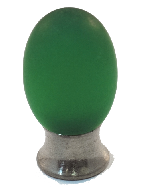 Athens Green Polyester with Solid Brass Knobs