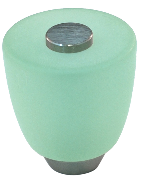 Athens Light Green Polyester with Solid Brass Knobs