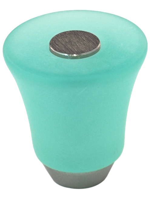 Athens Turquoise Polyester with Solid Brass Knobs
