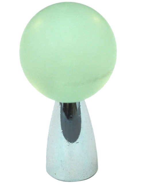 Athens Light Green Polyester with Solid Brass Knobs