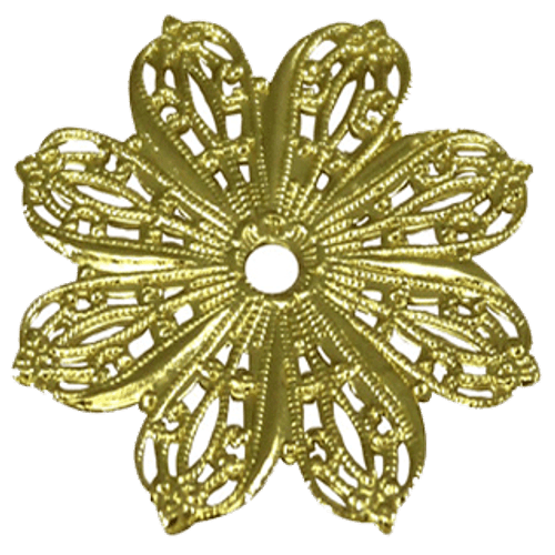Flower Backplate in Polished Brass