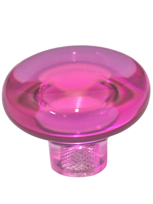 Fuchsia Clear Mushroom Knob