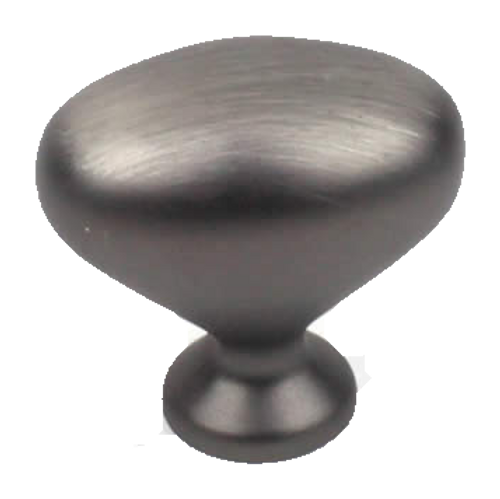 Builder's Choice 1-3/8'' Oval Knob Antique Pewter Hand-Polished 06102-APH in Antique Pewter