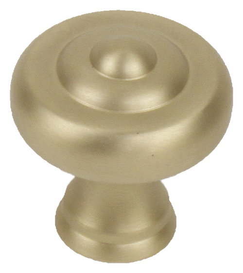 Glamour/Yukon 1-1/2 inch Satin Brass Cabinet Knob 18128-4 in Satin Brass