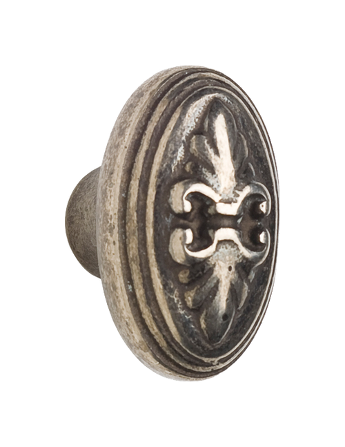 Fleur De Lis Cabinet Knob  1 58'' CK234  in Silicon Bronze Brushed