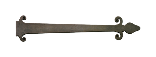 Ornamental Hinge Strap OHS106  in Silicon Bronze Brushed