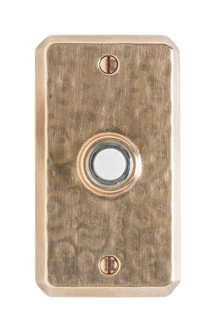 Hammered Doorbell Button DBB-E30403  in Silicon Bronze Brushed