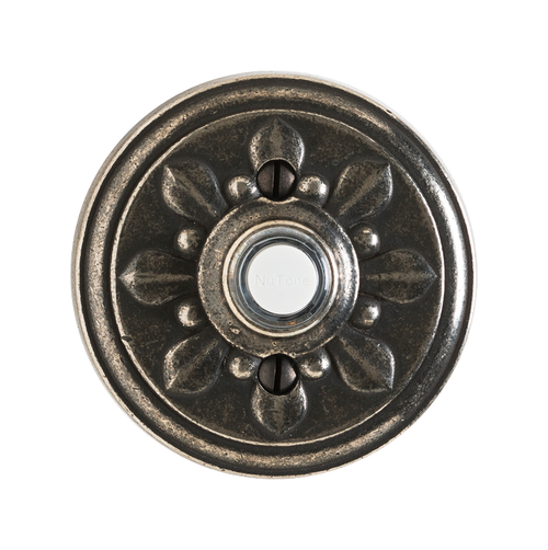 Round Bordeaux Doorbell Button DBB-E30803  in Silicon Bronze Brushed