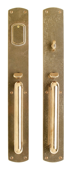 Curved Entry Set - Entry Mortise Lock G501-E513-EML in Silicon Bronze Brushed
